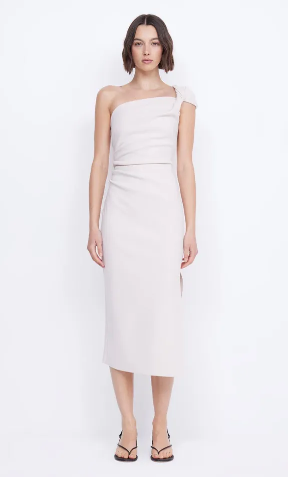 Women ELEA ASYM MIDI DRESS 8211 VANILLA BEAN Bec Bridge Prom Dresses