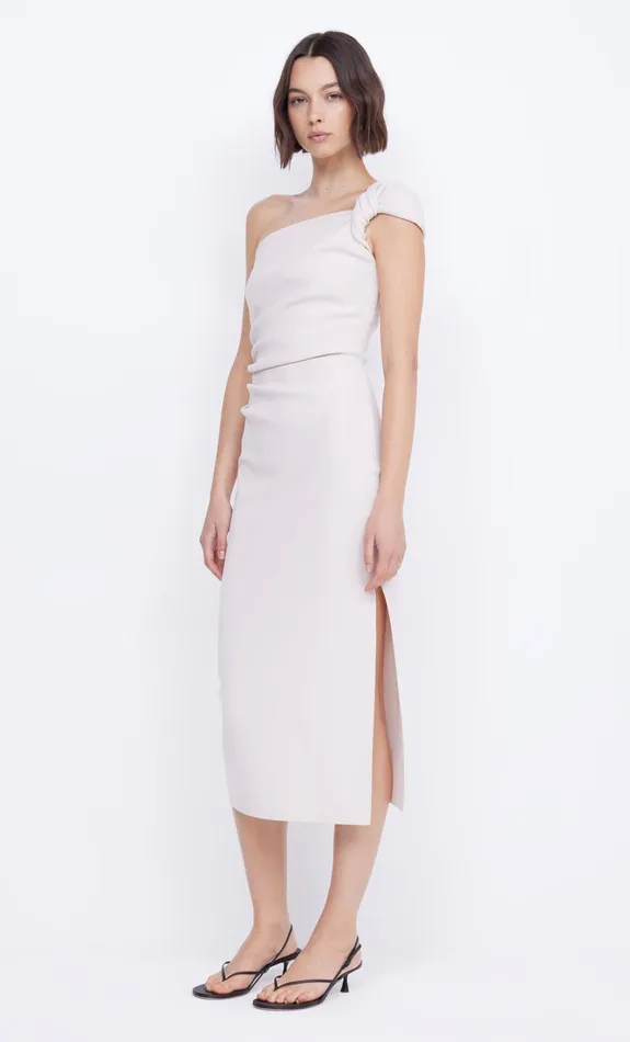 Women ELEA ASYM MIDI DRESS 8211 VANILLA BEAN Bec Bridge Prom Dresses