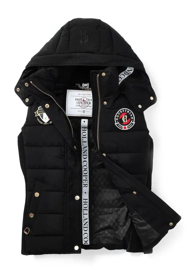 WomenEquestrian Gilets Holland Cooper Team HC Gilet Black WomenEquestrian Gilets Holland Cooper Team HC Gilet Black