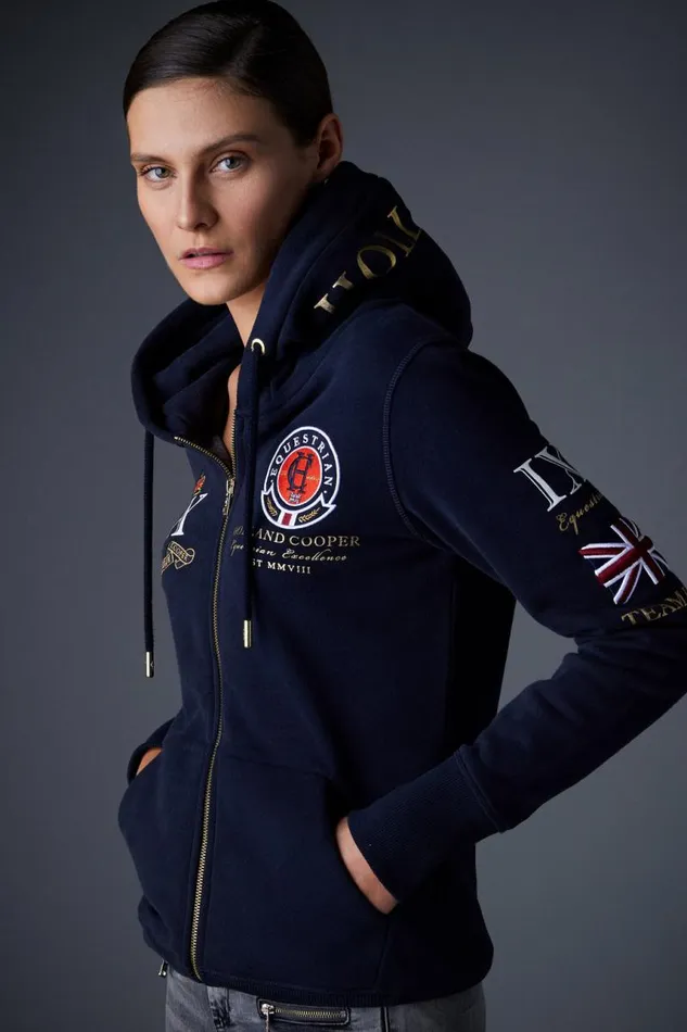 WomenEquestrian Hoodies Holland Cooper Team Hoodie Navy