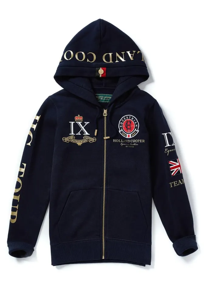 WomenEquestrian Hoodies Holland Cooper Team Hoodie Navy WomenEquestrian Hoodies Holland Cooper Team Hoodie Navy