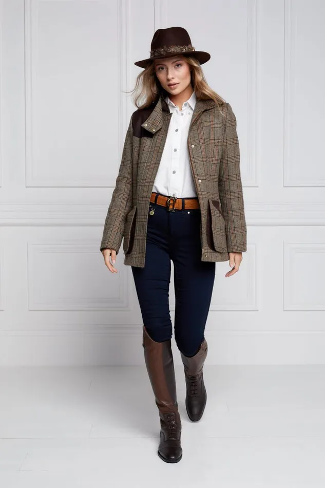 WomenEquestrian In Stock Tailoring Holland Cooper Country Classic Jacket Bourbon Tweed