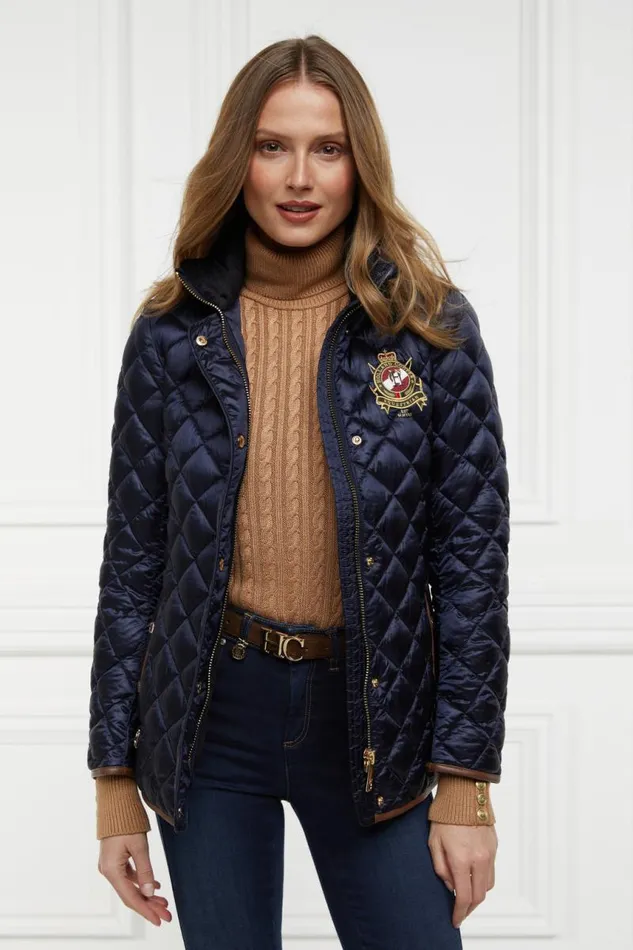 WomenEquestrian Jackets Holland Cooper Diamond Quilt Classic Jacket Ink Navy