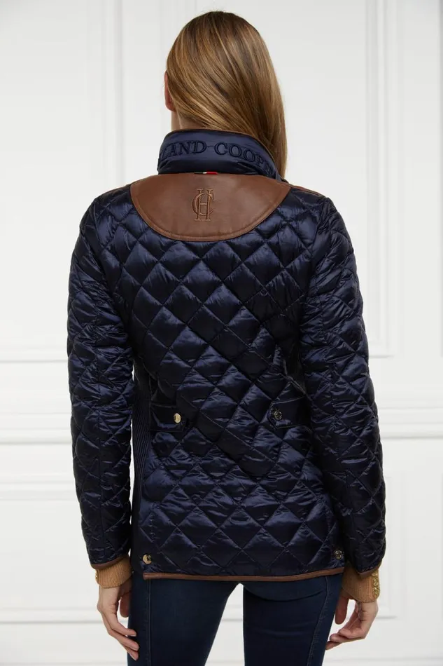 WomenEquestrian Jackets Holland Cooper Diamond Quilt Classic Jacket Ink Navy WomenEquestrian Jackets Holland Cooper Diamond Quilt Classic Jacket Ink Navy