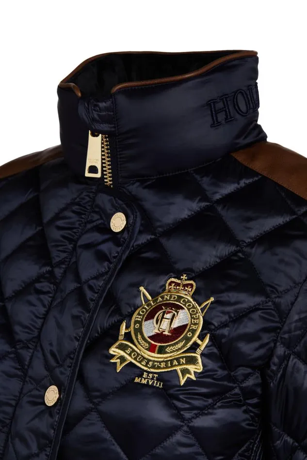 WomenEquestrian Jackets Holland Cooper Diamond Quilt Classic Jacket Ink Navy WomenEquestrian Jackets Holland Cooper Diamond Quilt Classic Jacket Ink Navy