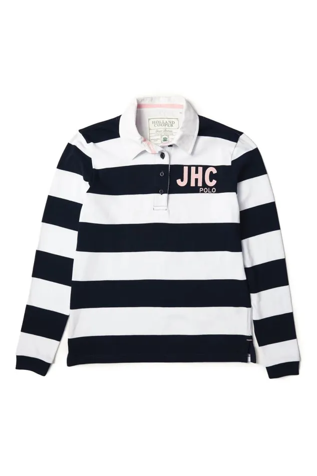 WomenEquestrian Polo Shirts Holland Cooper JHC Sweatshirt White Ink Navy WomenEquestrian Polo Shirts Holland Cooper JHC Sweatshirt White Ink Navy