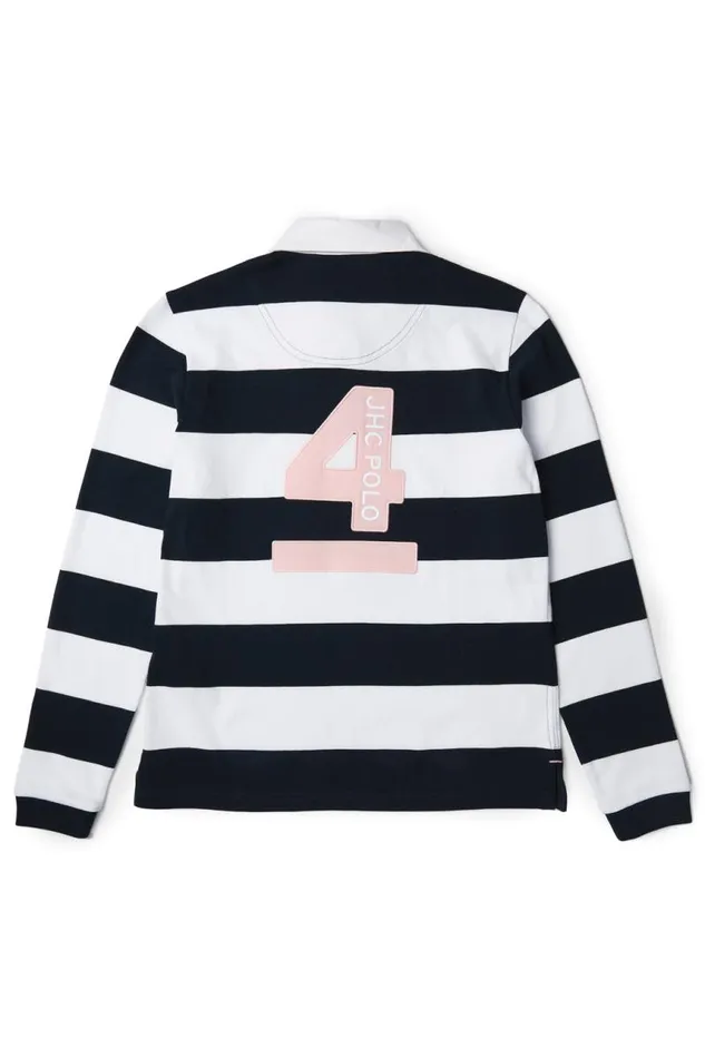 WomenEquestrian Polo Shirts Holland Cooper JHC Sweatshirt White Ink Navy WomenEquestrian Polo Shirts Holland Cooper JHC Sweatshirt White Ink Navy
