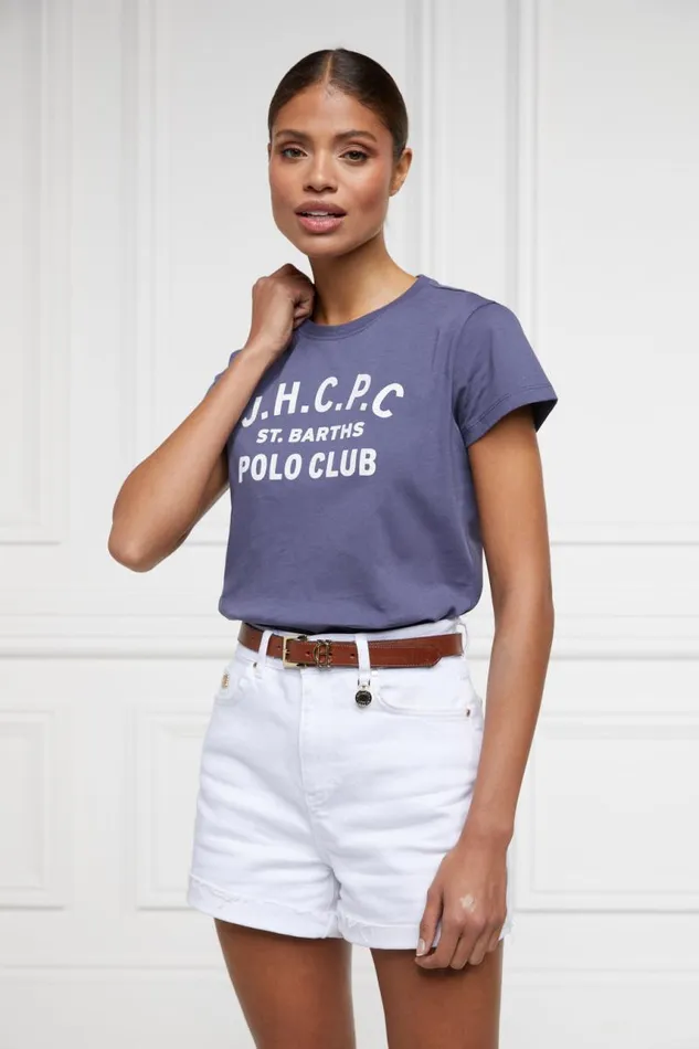 WomenEquestrian Tees Holland Cooper Polo Club Tee Yale Blue