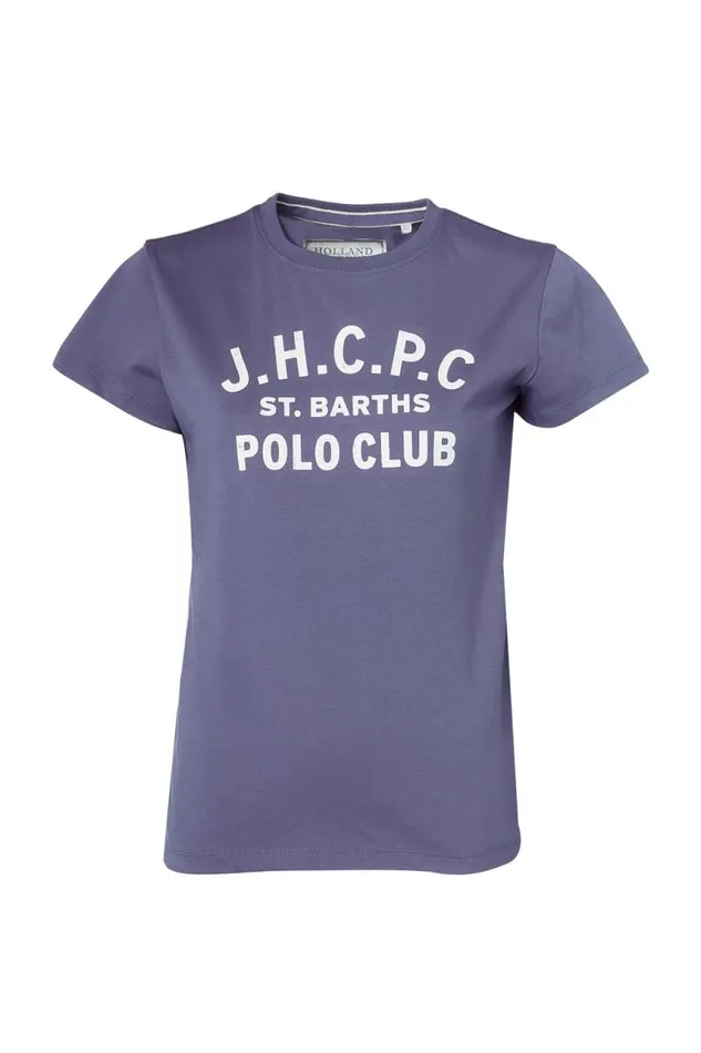 WomenEquestrian Tees Holland Cooper Polo Club Tee Yale Blue WomenEquestrian Tees Holland Cooper Polo Club Tee Yale Blue