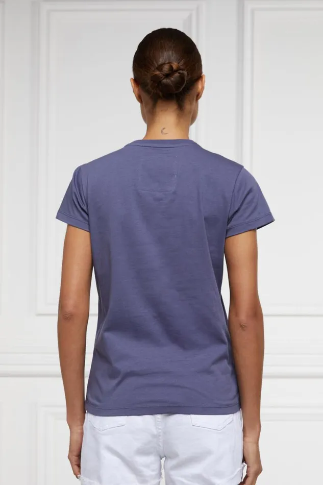 WomenEquestrian Tees Holland Cooper Polo Club Tee Yale Blue WomenEquestrian Tees Holland Cooper Polo Club Tee Yale Blue