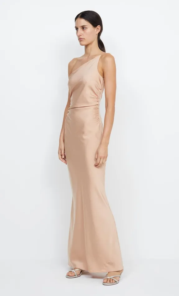 Women ETERNITY ASYM MAXI DRESS 8211 ROSE GOLD Bec Bridge Bridesmaid Dresses