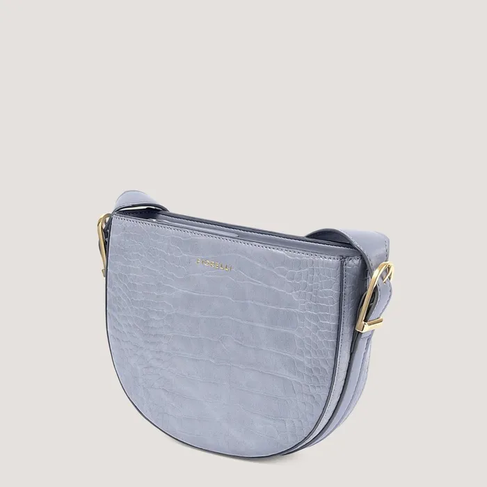Women Etta Crossbody Bag Steel Blue Croc Fiorelli Crossbody Bags