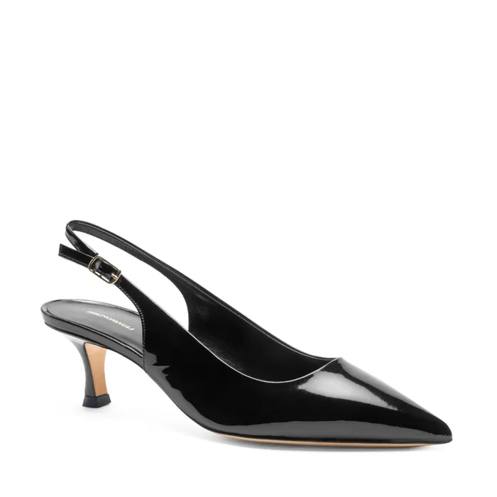 Women Evening Bruno Magli Palerma Slingback Pump Black Patent