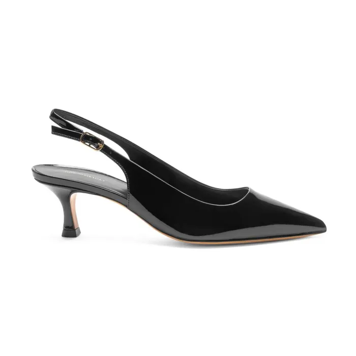 Women Evening Bruno Magli Palerma Slingback Pump Black Patent