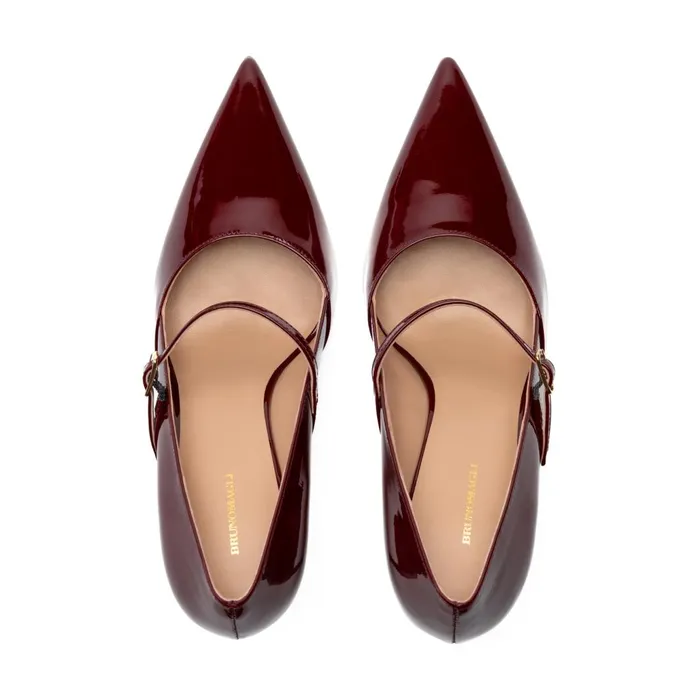 Women Evening Bruno Magli Prima Pump Bordeaux Patent