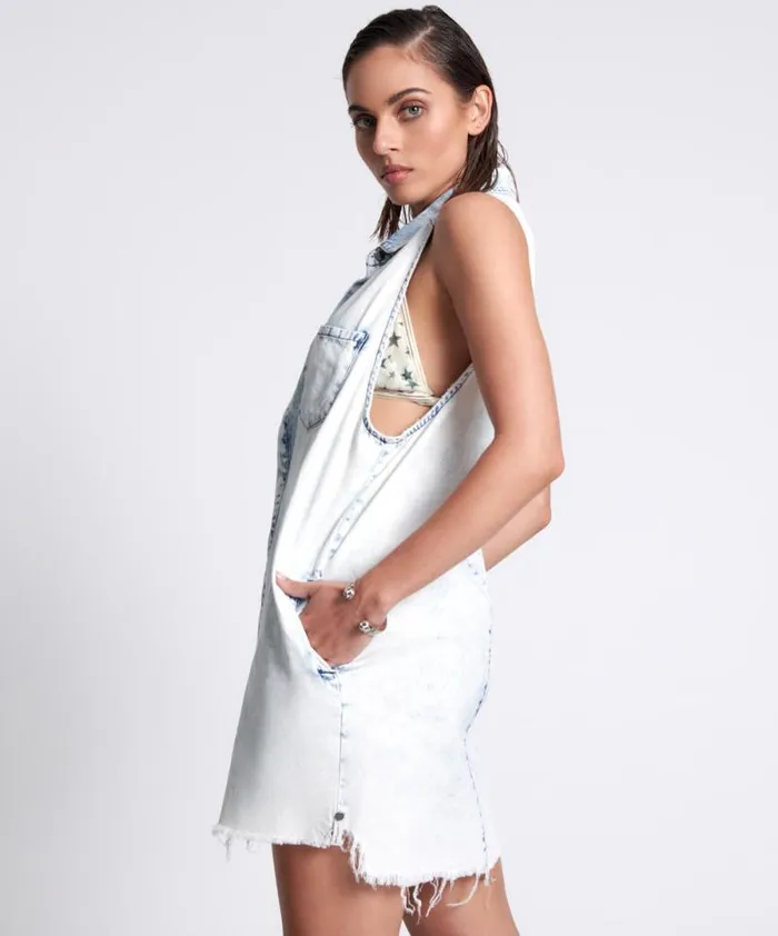 Women FADED ACID MINI BRAXTON DRESS One Teaspoon Denim Dresses Women FADED ACID MINI BRAXTON DRESS One Teaspoon Denim Dresses