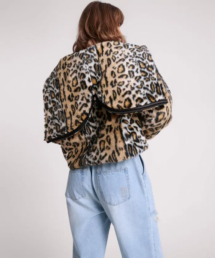 Women FAUX LEOPARD SPLIT HOOD JACKET One Teaspoon Jackets Women FAUX LEOPARD SPLIT HOOD JACKET One Teaspoon Jackets