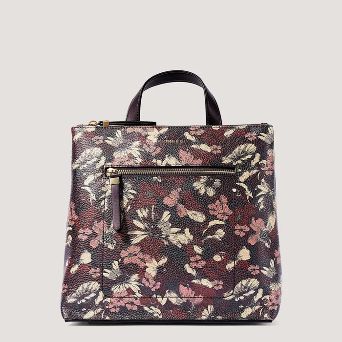 Women Finn Mini Backpack Metallic Floral Print Fiorelli Backpacks