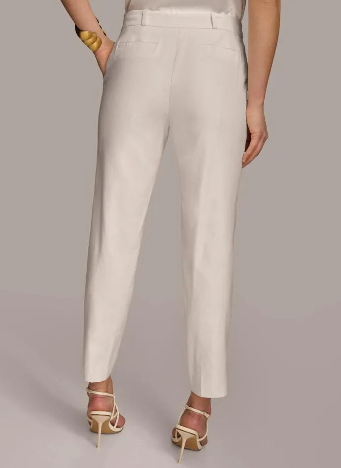 Women FLAT FRONT STRAIGHT PANT Cream Donna Karan New York Pants Women FLAT FRONT STRAIGHT PANT Cream Donna Karan New York Pants
