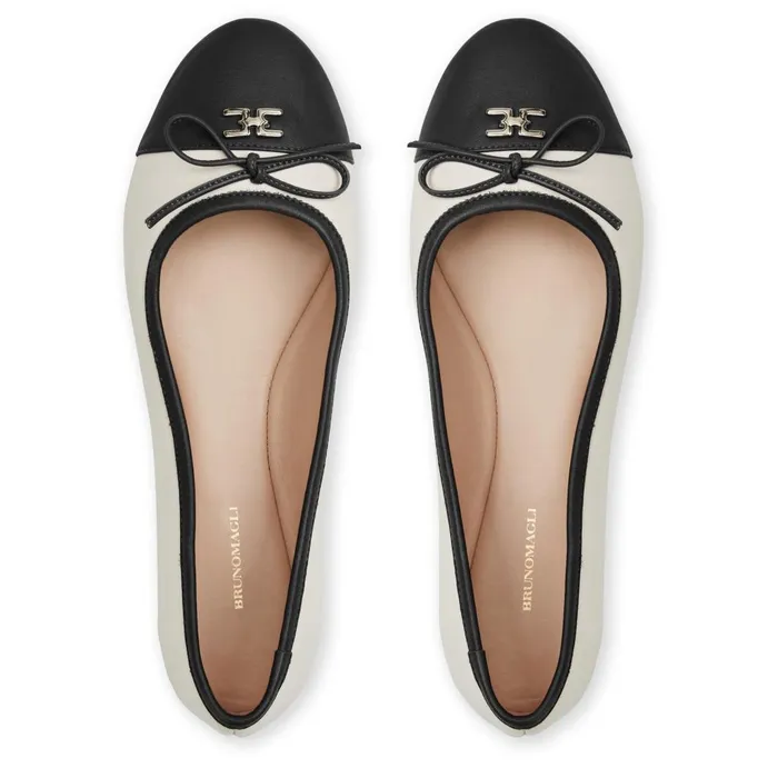 Women Flats and Loafers Bruno Magli DONATELLA Ballet Flat BLACKCREAM