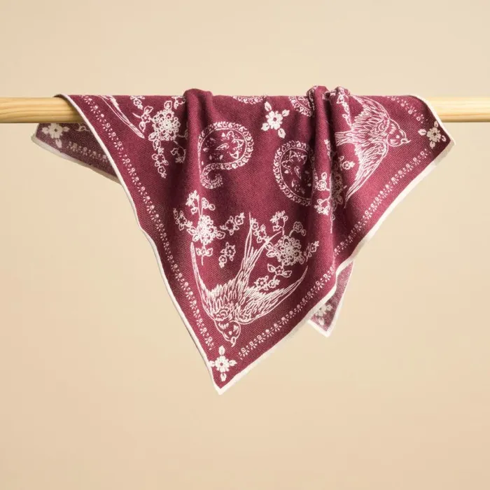 Women Flutter Cashmere Bandana Haute Red Sundance Catalog Scarves and Gloves