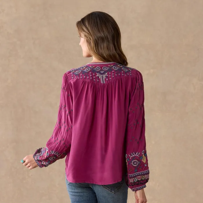 Women Forest Fern Top Rose Wine Sundance Catalog Tops Women Forest Fern Top Rose Wine Sundance Catalog Tops