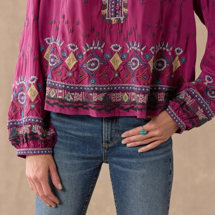 Women Forest Fern Top Rose Wine Sundance Catalog Tops Women Forest Fern Top Rose Wine Sundance Catalog Tops