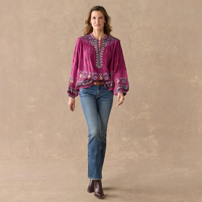 Women Forest Fern Top Rose Wine Sundance Catalog Tops Women Forest Fern Top Rose Wine Sundance Catalog Tops