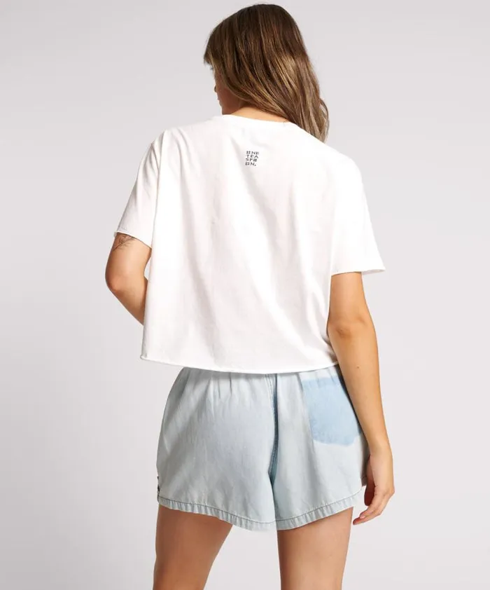 Women FREE LOVE CROPPED TEE One Teaspoon Basic Tees Women FREE LOVE CROPPED TEE One Teaspoon Basic Tees