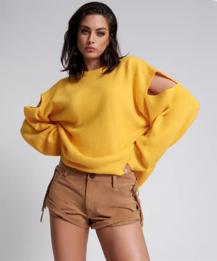 Women FRINGED BANDITS LOW WAIST SUEDE SHORT One Teaspoon Bottoms