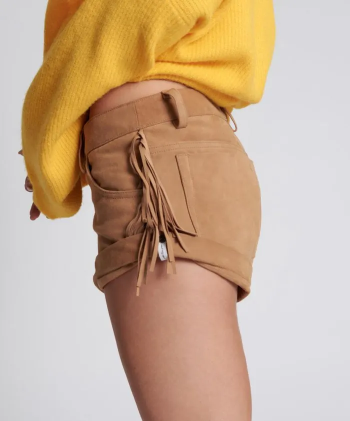 Women FRINGED BANDITS LOW WAIST SUEDE SHORT One Teaspoon Bottoms Women FRINGED BANDITS LOW WAIST SUEDE SHORT One Teaspoon Bottoms