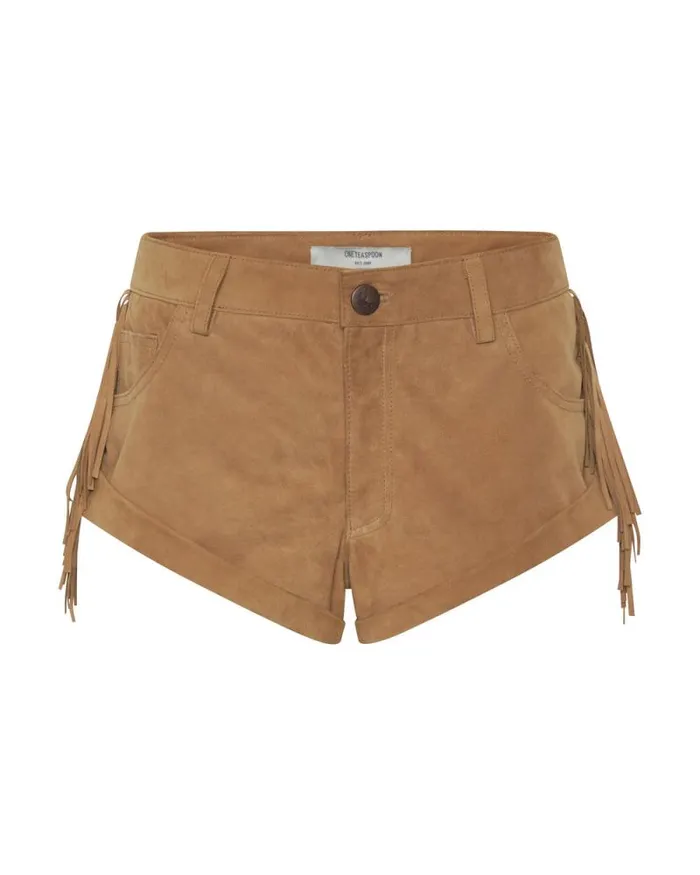 Women FRINGED BANDITS LOW WAIST SUEDE SHORT One Teaspoon Bottoms Women FRINGED BANDITS LOW WAIST SUEDE SHORT One Teaspoon Bottoms
