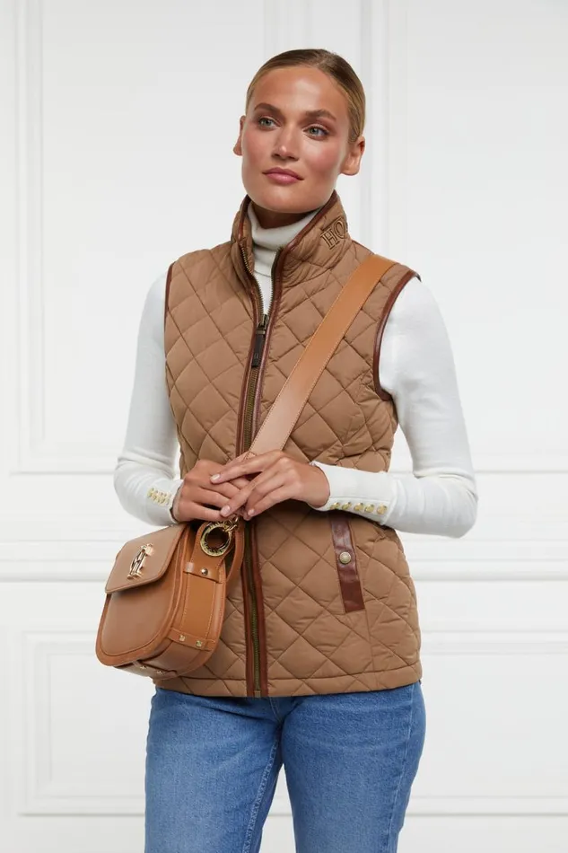 Women Gilets Holland Cooper Country Quilted Gilet Coffee Women Gilets Holland Cooper Country Quilted Gilet Coffee