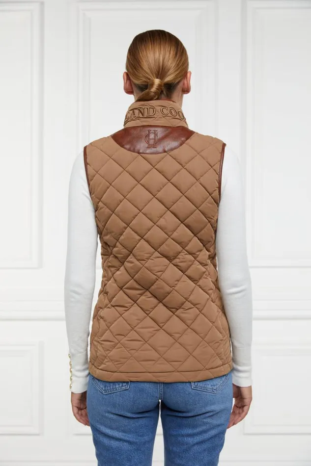 Women Gilets Holland Cooper Country Quilted Gilet Coffee Women Gilets Holland Cooper Country Quilted Gilet Coffee