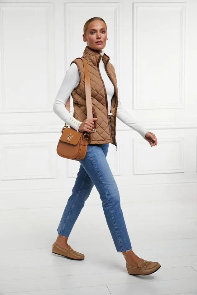 Women Gilets Holland Cooper Country Quilted Gilet Coffee Women Gilets Holland Cooper Country Quilted Gilet Coffee