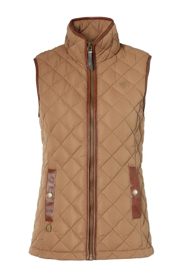 Women Gilets Holland Cooper Country Quilted Gilet Coffee Women Gilets Holland Cooper Country Quilted Gilet Coffee