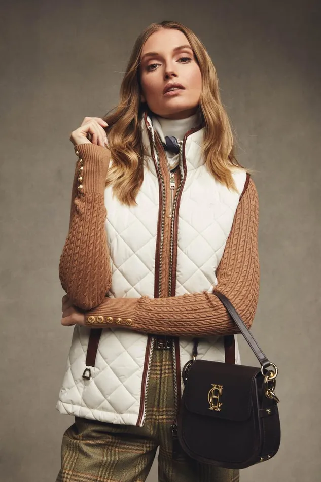 Women Gilets Holland Cooper Country Quilted Gilet Cream