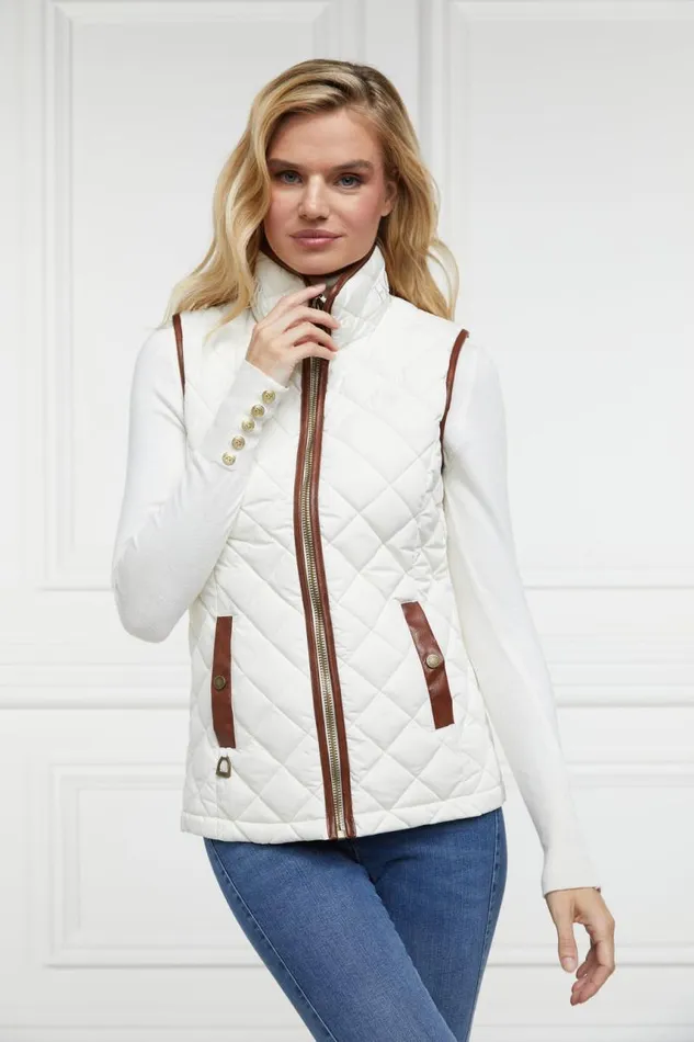 Women Gilets Holland Cooper Country Quilted Gilet Cream