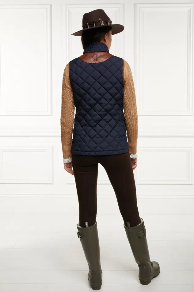 Women Gilets Holland Cooper Country Quilted Gilet Ink Navy Women Gilets Holland Cooper Country Quilted Gilet Ink Navy