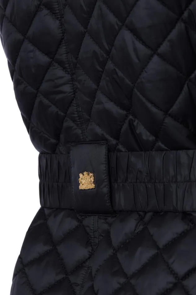 Women Gilets Holland Cooper Juliana Belted Gilet Black Women Gilets Holland Cooper Juliana Belted Gilet Black