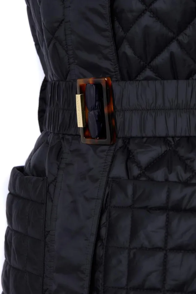 Women Gilets Holland Cooper Juliana Belted Gilet Black Women Gilets Holland Cooper Juliana Belted Gilet Black