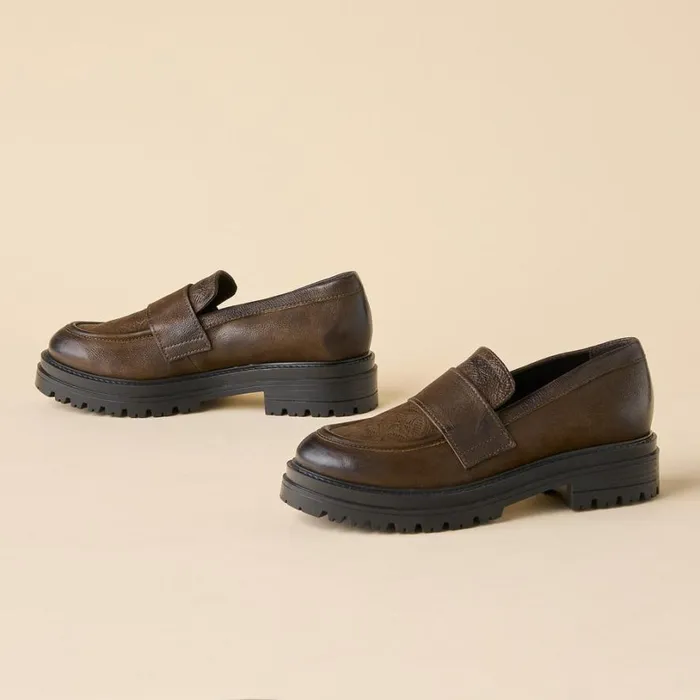 Women Glen Ellen Loafers Brown Sundance Catalog Shoes