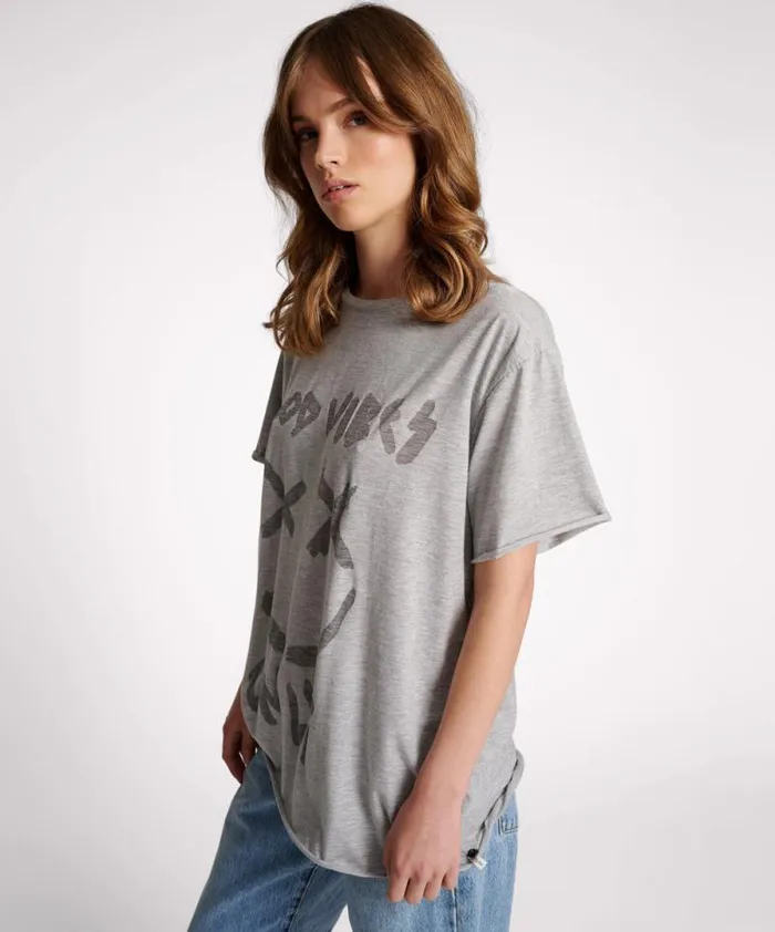 Women GOOD VIBES ONLY OVERSIZED TEE One Teaspoon Tees and Tanks Women GOOD VIBES ONLY OVERSIZED TEE One Teaspoon Tees and Tanks