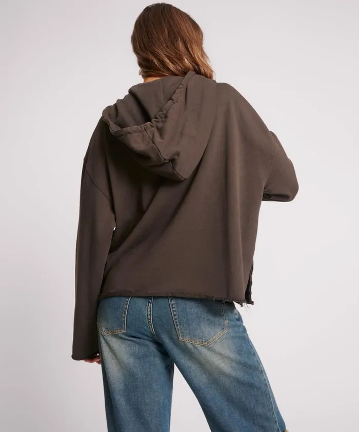 Women GRAFFITI BIRD OVERSIZED POCKET HOODIE One Teaspoon Hoodies And Sweats