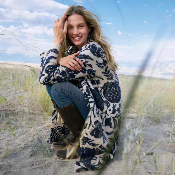 Women Grand Gardens Sweater Coat Gray Sundance Catalog Sweaters
