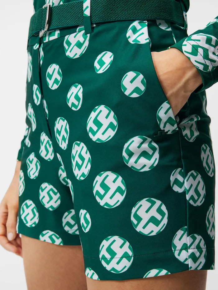 Women Gwen Printed Shorts Rain Forest Sphere Dot JLindeberg Shorts Women Gwen Printed Shorts Rain Forest Sphere Dot JLindeberg Shorts
