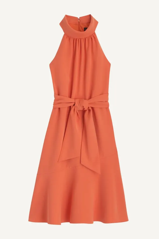 Women HALTER NECK A LINE DRESS WITH BELT Heat Donna Karan New York Dresses And Jumpsuits Women HALTER NECK A LINE DRESS WITH BELT Heat Donna Karan New York Dresses And Jumpsuits