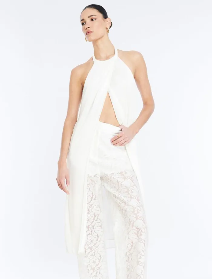Women Halter Tunic Top Gardenia BCBG Tops