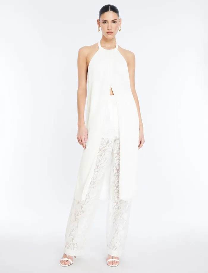 Women Halter Tunic Top Gardenia BCBG Tops Women Halter Tunic Top Gardenia BCBG Tops
