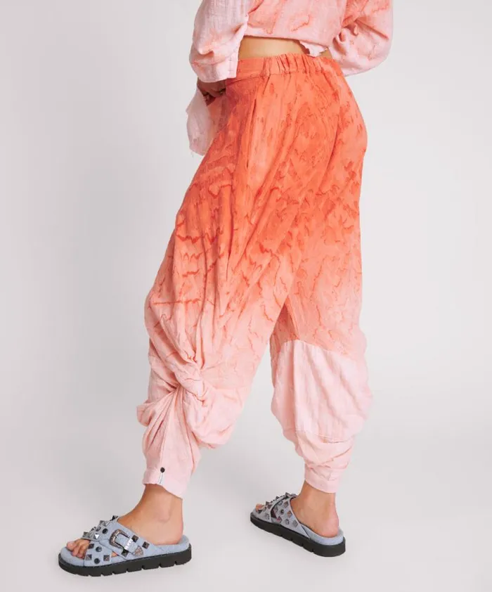 Women HAND PAINTED SUNSET MUSLIN GYPSY PANT One Teaspoon Bottoms
